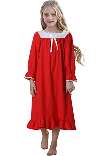 Girls' Princess Nightgowns Lace Sleep Dress Kids Sleepwear 3-12 Years