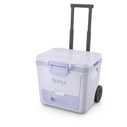 Image of Ninja FrostVault 42qt Wheeled Cooler with Cold Dry Zone | Integrated Fridge-Temp Dry Storage Drawer | Premium Heavy-Duty Insulated Cooler | Keeps Ice Cold for Days | Mourning Dove | FB242DV