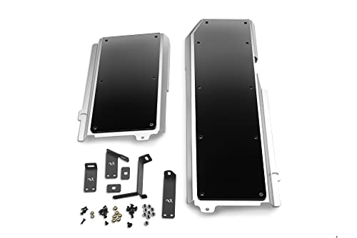 Image of Rugged Ridge Gas Tank /Exhaust Skid Plate | Black, Aluminum | 18003.53 | Fits 2018-2023 Jeep Wrangler JL 4 Door
