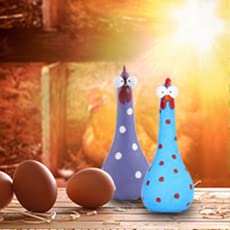 TOTITOM Chicken Statue Silly Chicken Decor Resin Statue Ornaments with Long Neck Handmade Unique Ornament for Home Garden Backyard Decoration Blue - Image 4