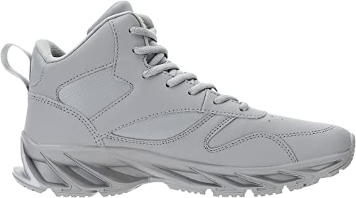Image of Joomra Men's Stylish Sneakers High Top Athletic-Inspired Shoes | Premium Vegan Leather Upper, Durable Rubber Outsole, Perfect Ankle Support, Ideal for Outdoor & Casual Wear