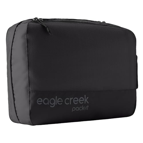 Eagle Creek Pack-It Reveal Clean/Dirty Cube M - Water-Resistant Dual Compartment Packing Cube With Internal Divider for Clean & Dirty Clothes - Travel Essentials - Black4