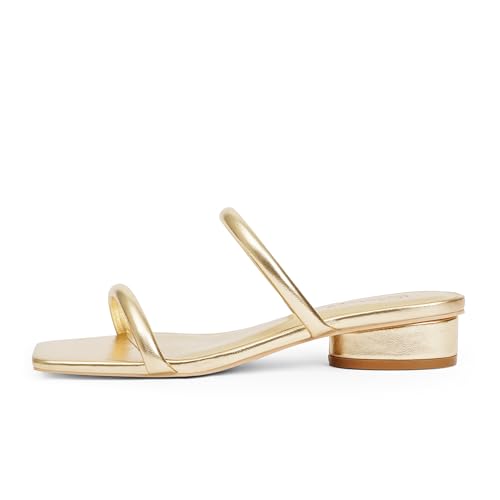 Modatope Square Open Toe Heeled Sandals Women Two Strap Chunky Heel Sandals for Women Low Block Heel Sandal Dressy2