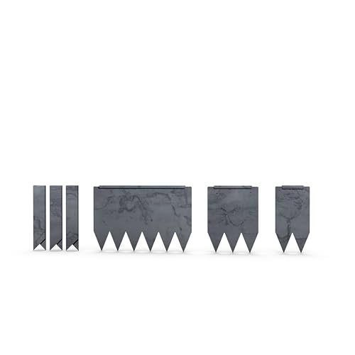 Hammer-in Landscape Edging - Cor-Ten Steel - Accessory Strips - Plus Connector Clips (8-Inches, 3-Pack (4, 6, 12 inch))