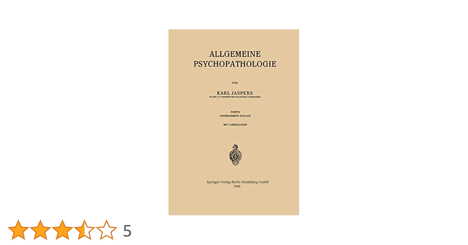 Allgemeine Psychopathologie [ペーパーバック] Jaspers， Karl Amazon | Allgemeine Psychopathologie | Jaspers, Karl