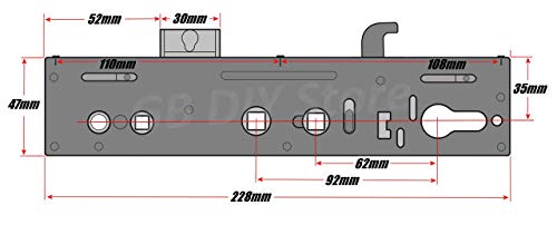 Cerradura central Millenco Lockmaster 35 mm doble eje Mantis 3 para hogar 3
