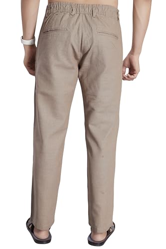 Image of DIVISIVE Men's Relaxed Fit Cotton Linen Blend Trousers