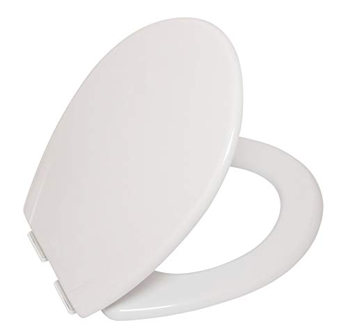 ATD WC Sitz Toilettensitz mit Deckel Absenkautomatik Schnellbefestigung Antibakterielle Beschichtung, Made in der EU, 2 Jahre Garantie