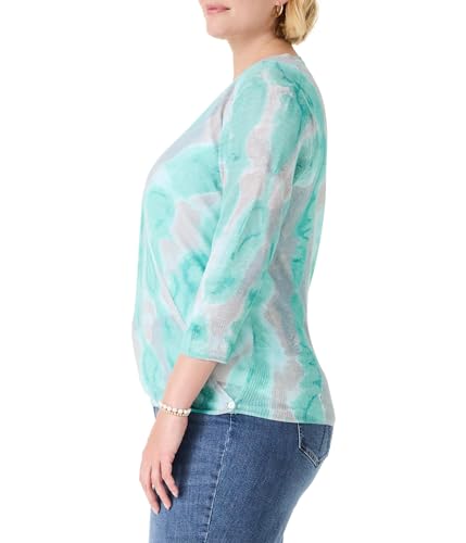 Image of NIC+ZOE Women's Watercolor Waves 4-Way Cardigan