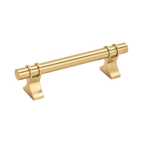 Image of Amerock | Cabinet Pull | Champagne Bronze | 3-3 /4 inch (96 mm) Center to Center | Davenport | 1 Pack | Drawer Pull | Drawer Handle | Cabinet Hardware