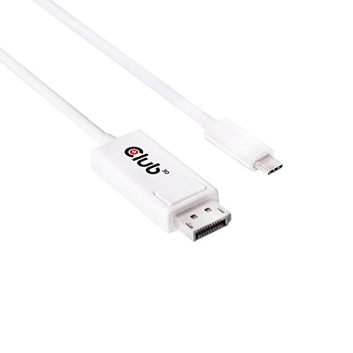 Club3D CAC-1517 USB-C to DisplayPort Adapter Cable (3.93'/1.2m) for 2016 MacBook Pro, Retina 2015/2016, Chromebook Pixel 2015, Thunderbolt 3