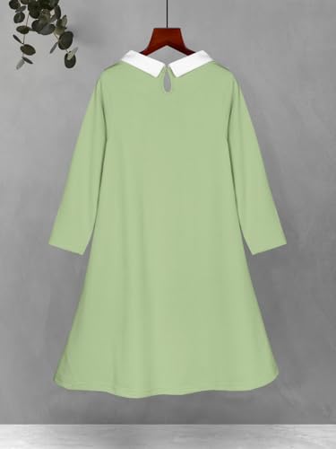 Image of HELLCAT Black Midi /Knee Length Peter Pan Collar Dresses for Girls