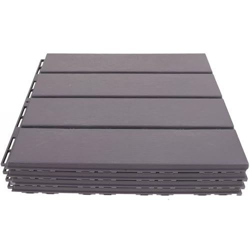 Baldosas de plástico entrelazadas de 4 piezas para suelo de terraza y balcón exterior