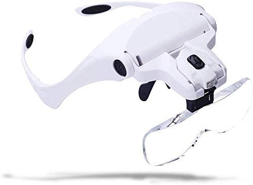 CefrankHandsfree Magnifier Head Lamp - Light Weight - Illuminated LED Head Magnifying Glass Loupe