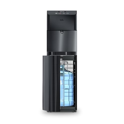 Brio CLBL720SCBLK Moderna Self Cleaning Bottom Load Hot, Cold & Room Water Cooler - New Black Stainless Steel - Tri Temp W/Touch Dispenser Feature