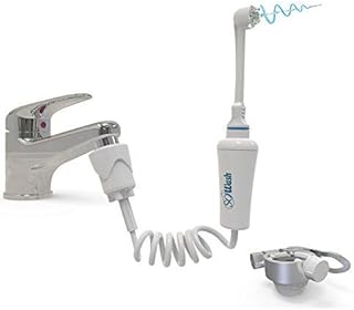 Idropulsore Dentale SoWash | Travel | Si Collega al Rubinetto | Senza Batterie e Elettricità | Adattatore da Viaggio Addy | Testina Vortice con Getto Triplo Convergente (Brev. Intern.) | Made in Italy