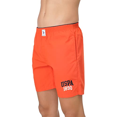 Image of U.S. POLO ASSN. Mens Solid Cotton Mid Rise Boxers - Pack of 1