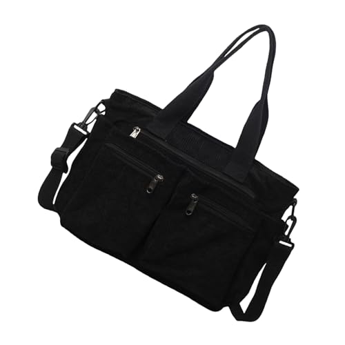 Sac à bandoulière en velours côtelé femme grand format chic à poignée supérieure mode