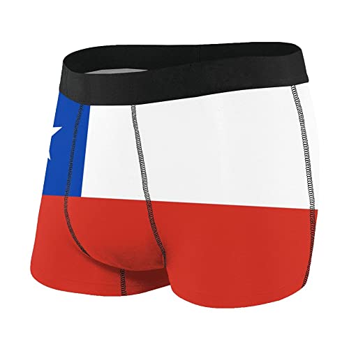 Drapeau chilien Boxer pour Hommes sous-vêtements pour Hommes Boxer Stretch Respirant Caleçon pour Hommes Leggings