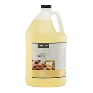 Cuccio Naturale Cuticle Revitalizing Oil, 1 Gallon (128 oz) – Sweet Almond Scent, Deep Hydration Cuticle Treatment, Non-Greasy Moisturizer with Natural Oils, Professional Refill for Salons