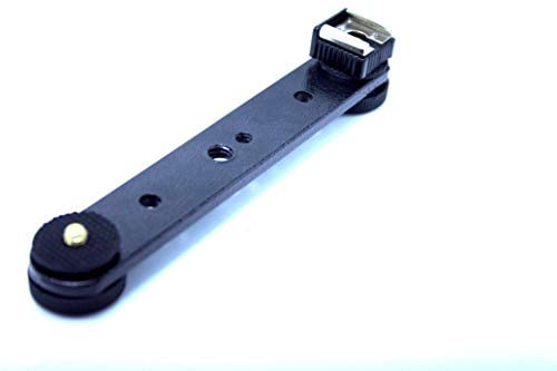 millets 6.3 inch straight camera led flash bracket 3/8" & 1/4"-20 screw hot shoe mount for video lights, microphone, monitor and camera accessories
