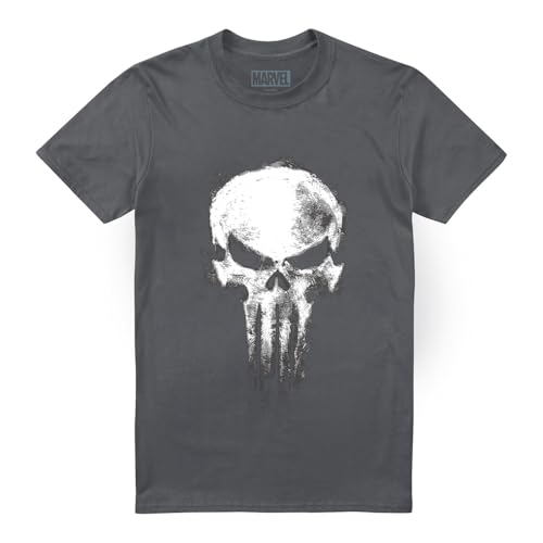 T-shirt Punisher Daredevil Born Again avec impression crâne graphique gris anthracite