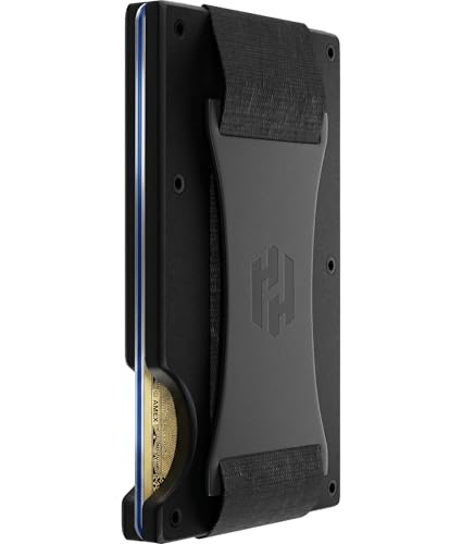 Image of Hayvenhurst Wallet for Men - Slim RFID Blocking Metal Wallet with Cash Strap, Minimalist Front Pocket Credit Card Holder, Small Mens Wallet