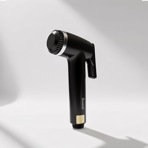 Image of Acetap Plastic Black Polished Handheld Bidet Sprayer - Durable High-Pressure Plastic Hygiene Spray with Smooth Trigger & Leak-Proof Design