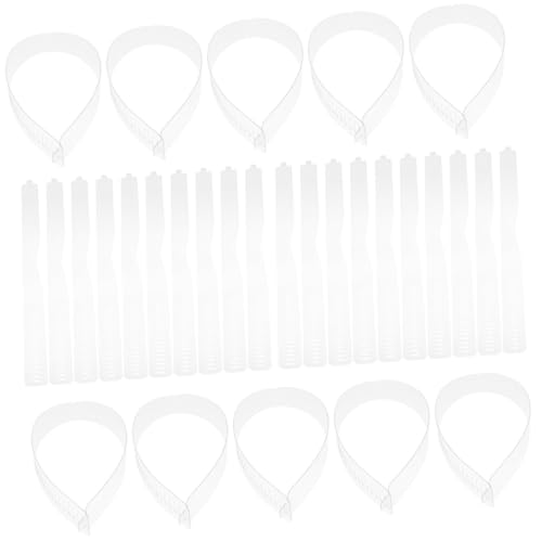 KESYOO Pvc Collar Strips 60 Pack Collar Placket Stays for Shirts Plastic Strips Non-slip Adjustment