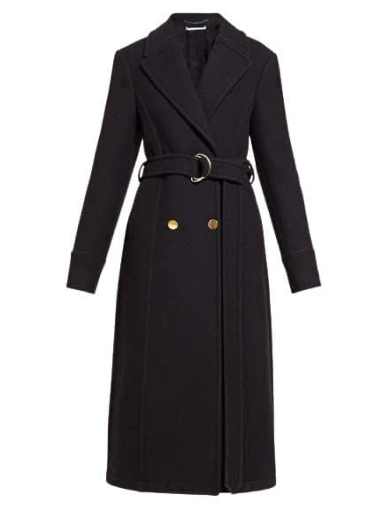 Patakadevi Women’s Long Wool Coat Winter Stand Collar Single Breasted Woolen Jacket for Cold Weather (P Black)