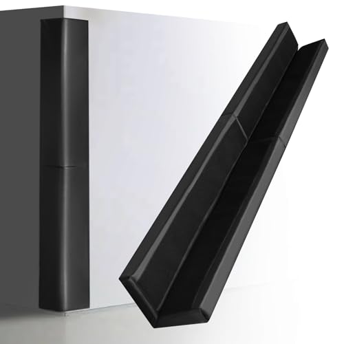 Image of Wall Corner Guards 72 inch Tall 5 inch Sides 2 inch Thick, Heavy Duty Impact-Resistant Foam Safety Protector with Waterproof UV-Resistant Vinyl Cover for Gym Basketball Court Garage Playroom (Black)