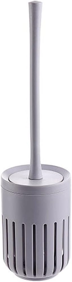 Toilet Brush Holder Wall-Mounted Toilet Brush with Base Long Handle Toilet Brush with Base Toilet Brush Simple Design Household Bathroom Toilet Brush Set Toilet Brush Holders(White)