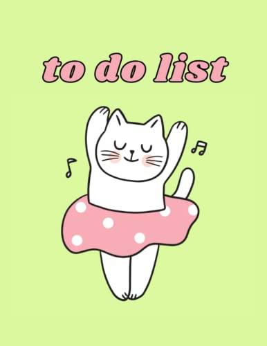 to do list: (dancing cat cover) Notebook for Management Planning & Organizing Your Days