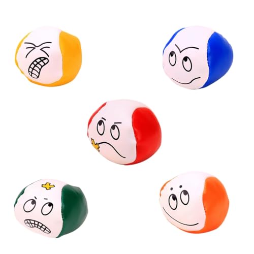 ZYWQ Balles de Jonglage, Lot de 5 Balle Jonglage pour Débutants, Balles de Jonglage avec Motifs Mignon spour Jongleurs, Enfants et...