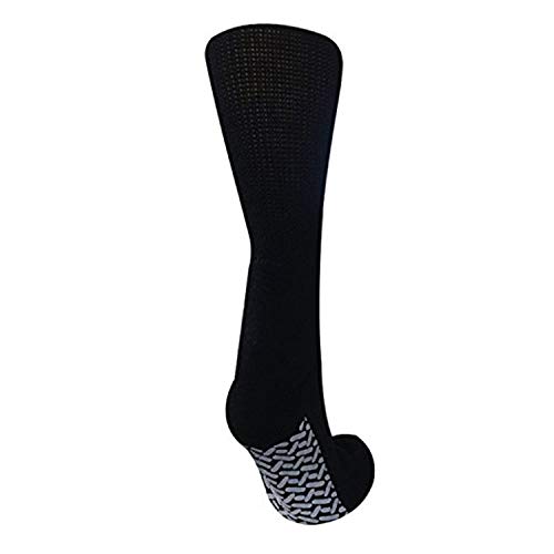 Personal Touch Diabetic Socks Unisex Non Skid Hospital Loose Fitting Slipper Socks With Gripper Bottoms 3 Pack Gripper socks (Black, 13-15)2