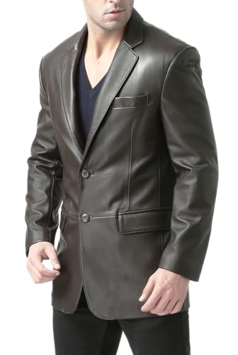 BGSD Men Edward 2-Button Lambskin Leather Blazer Sport Coat Jacket (Also available in Big and Tall and Short)4