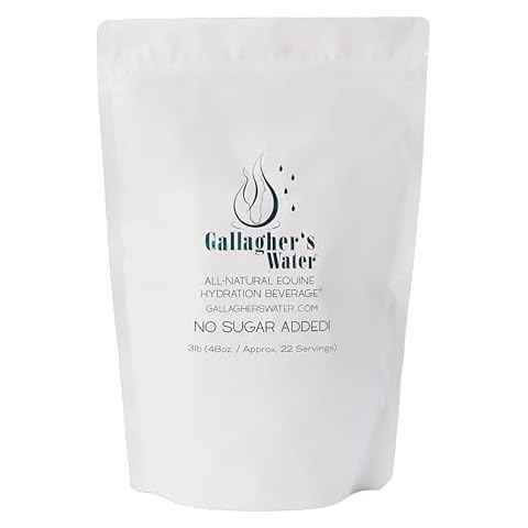 GALLAGHER'S WATER All-Natural Equine Hydration Beverage, Natural Flavor Enhancement Powder Mix with Electrolytes and Trace Minerals Designed to Encourage Horses to Drink Water, No Sugar Added! Cover