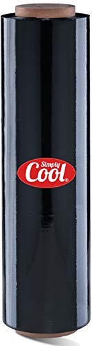 Industrial Strength Extra Thick Black Stretch Wrap - 18" x 1100 Sq Ft