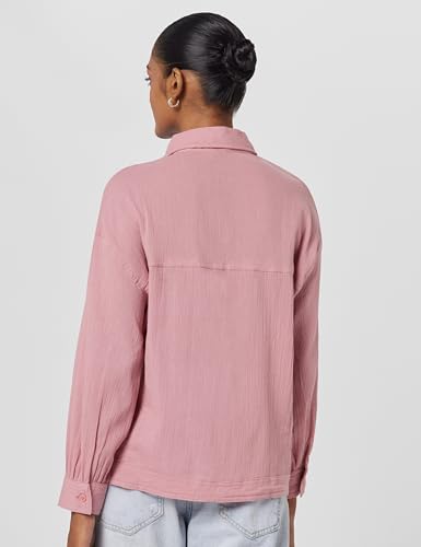 Image of Styli Women Drop Shoulder Crepe Oversized Shirt | Stylish Casual Shirt for Women | Comfortable Tops | Perfect for Office, Travel & Daily Outfits