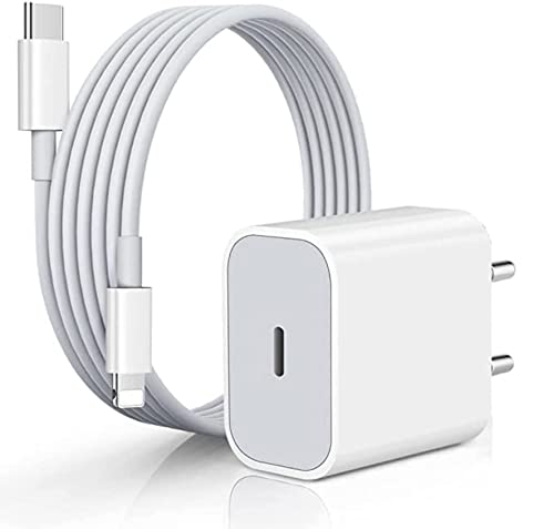 Image of 20 Watt Charging Adapter + 1 Meter USB C Cable Compatible for Charging with iPhone Devices