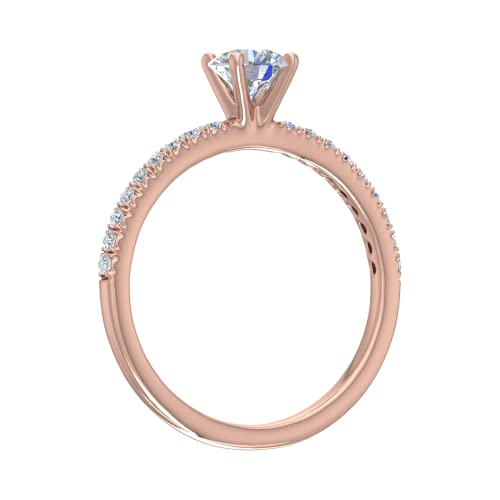 1/2 Carat Prong Set Solitaire Diamond Engagement Ring Band in 14K Gold2