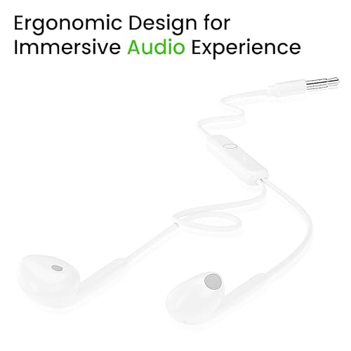 Image of iBlast Wired in-Ear Earphones with HD Mic, White