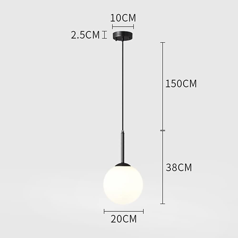 Faucet Mid Century White Glass Spherical Bedroom Light Minimalist Brass Kitchen Island Hanging Lamp Nordic Black for Living Room Bedside Bar Counter Dining Table Faucet