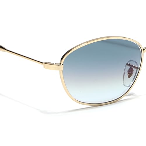 Image of Voyage Oval Polarized Sunglasses for Men & Women (Black Lens | Grey Frame - MG7625)