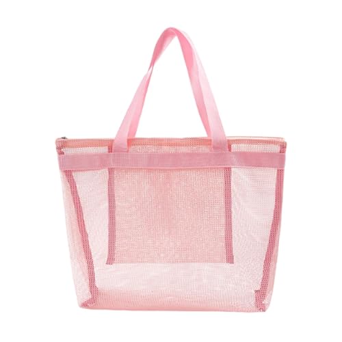 Mesh Portable for Women with Zipper Storage Bag for Bath Shopping Swim4