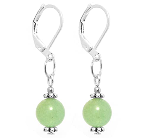 2LIVEfor handmade grüne ohrringe hängend ohrringe aventurin ohrringe naturstein ohrhänger grün ohrringe lang hängend grüne perlen versilbert ohrringe grüner stein tropfen Cover