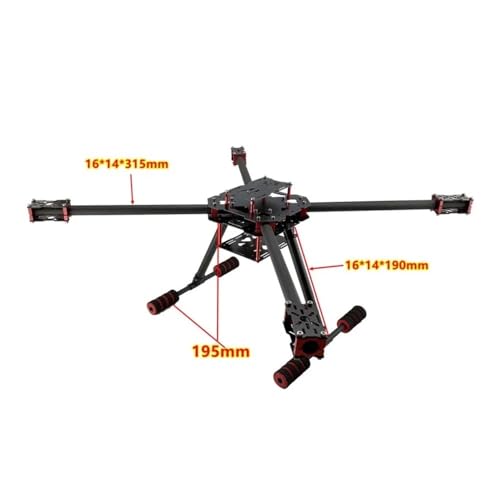 Cadre en carbone X500 avec alignement 12V-25V stable - 4