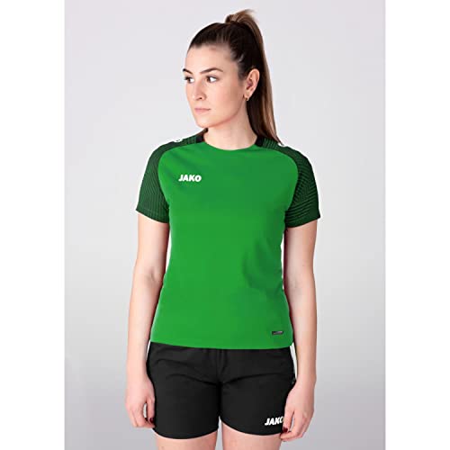 JAKO - Performance des T-Shirts, Femme, Vert Tendre/Noir, 36