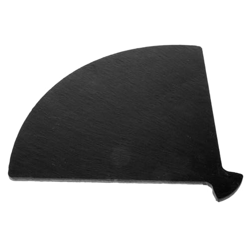 OFFSCH Plato de roca plato de comida occidental Lámina Sushi platos Salsa cena planchas de barbacoa tarteras para tartas plato de queso bandeja de postres naturales pizarra natural Black