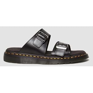 Dr. Martens JOSEF Leather SANDALS WITH BLACK ANALINE BUCKLE